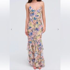 For Love and Lemons Elea floral dress medium